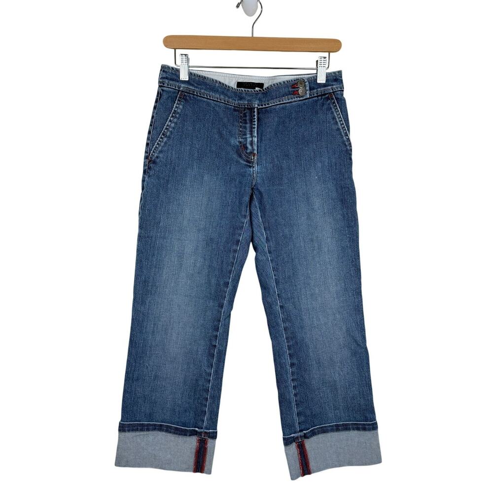 The Limited Stretch Denim Capri Jeans Womens 4 Low Rise Cuffed Cropped Y2K